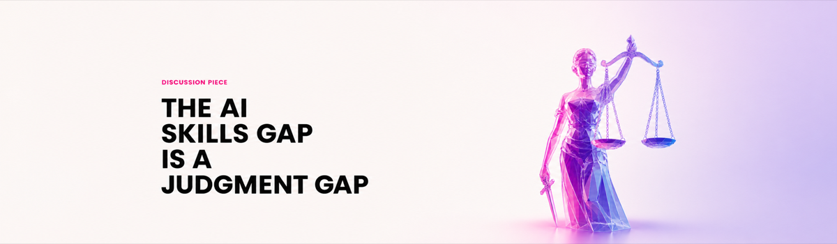 Discussion piece: The AI Skills Gap Is a Judgment Gap