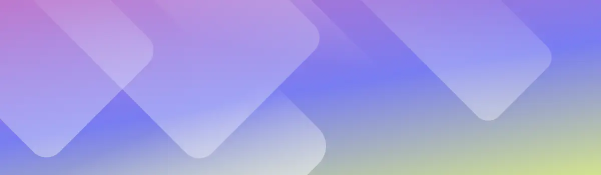 Abstract layered cloud infrastructure in purple, blue, and green
