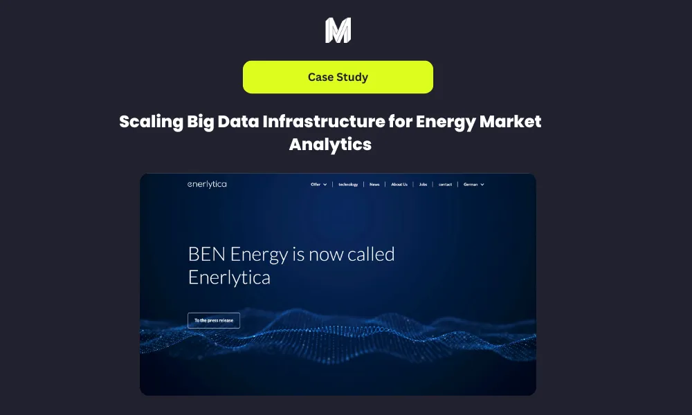 Case study: big data infrastructure for energy analytics