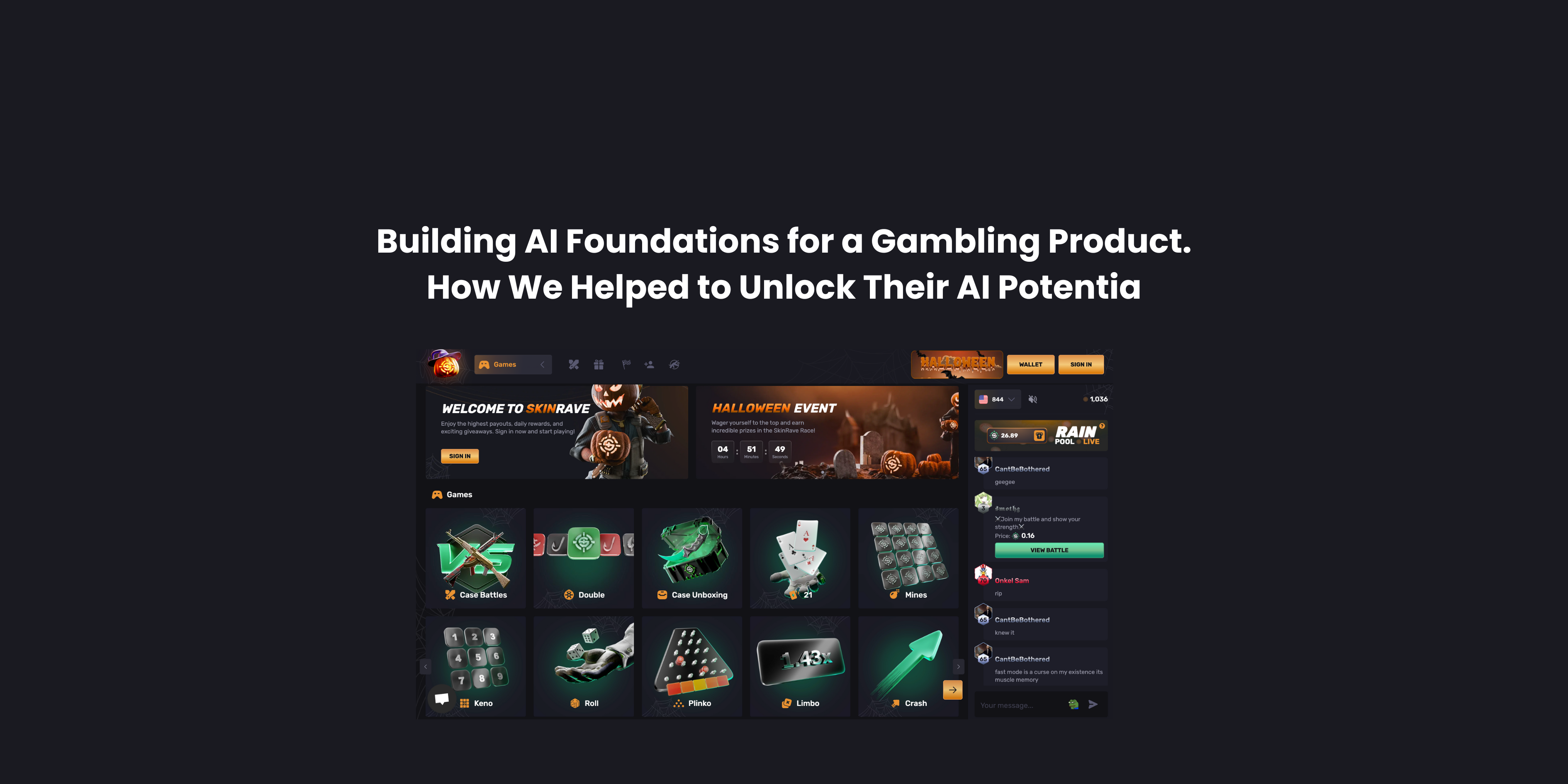 Gaming product AI foundations case study