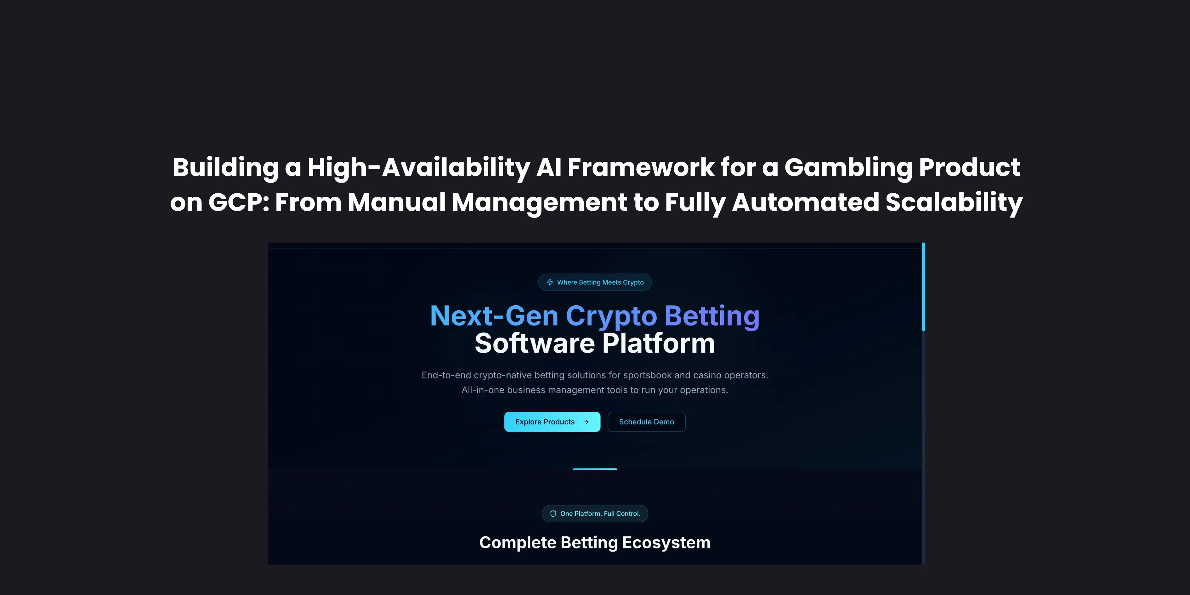 High-availability AI framework case study